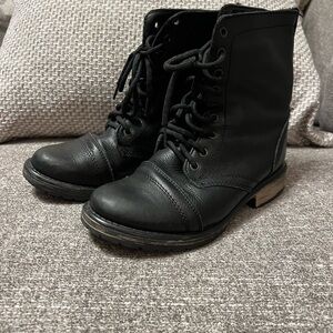 Steve Madden Black Combat Boots